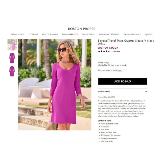 Boston Proper Beyond Travel Shift Dress Plus Size 3X Vermillion Red Orange 59715 - Picture 8 of 9